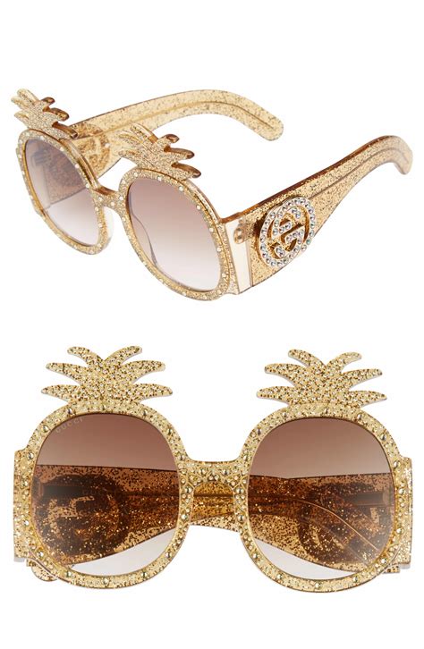 gucci pineapple sunglasses replica|gucci sunglasses clear.